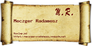 Meczger Radamesz névjegykártya